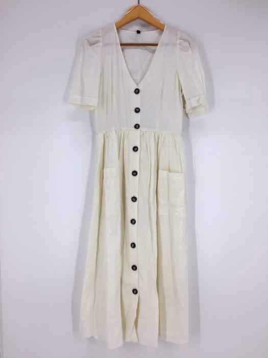 ZARA TRF（ザラティーアールエフ） MIDI LINEN DRESS レディース ワンピース