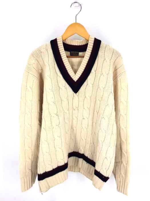 BROOKS BROTHERS(ブルックスブラザーズ) MERINO WOOL リブラインVネックニット メンズ トップス