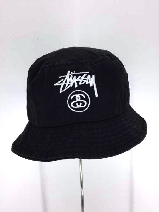 Stussy(ステューシー) ロゴ刺繍 バケットハット メンズ 帽子