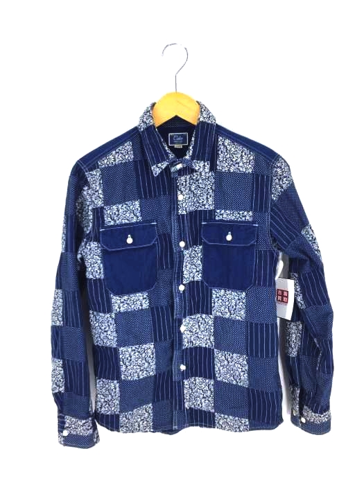 CALEE（キャリー） L/S DENIM PATCHWORK SHIRT メンズ トップス