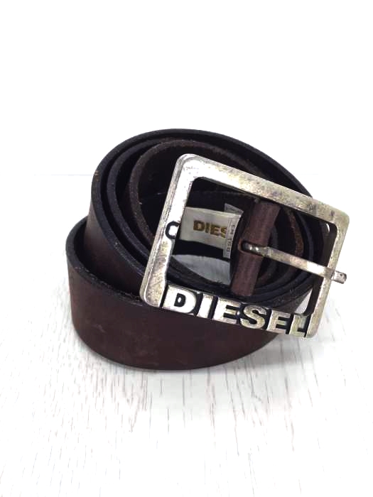 DIESEL（ディーゼル） ロゴバックルレザーベルト メンズ ファッション雑貨