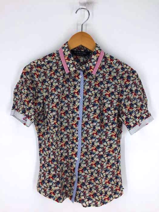 BLACK LABEL Paul Smith（ブラックレーベルポールスミス） 花柄 切替ストライプ 半袖シャツ レディース トップス