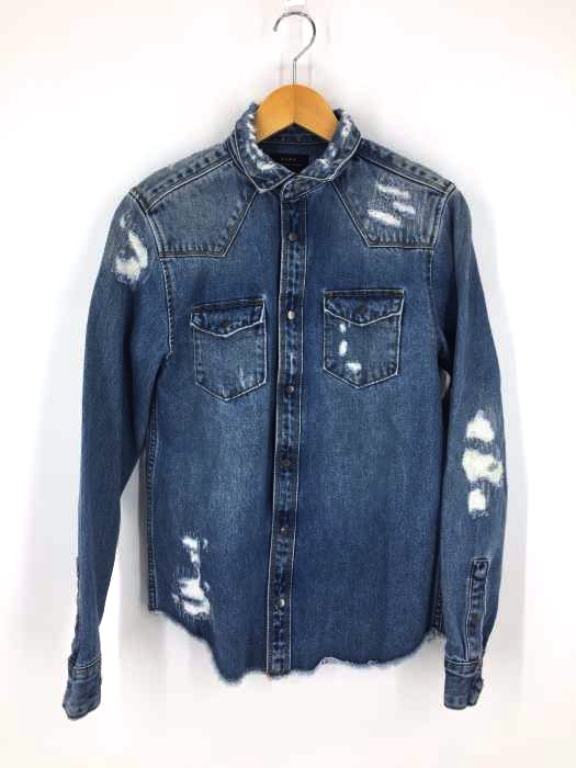 ZARA（ザラ） ダメージデニムシャツ メンズ トップス