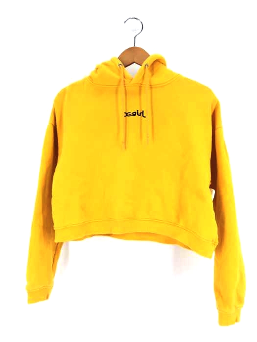 X-girl（エックスガール） SOLID CROPPED SWEAT HOODIE レディース トップス