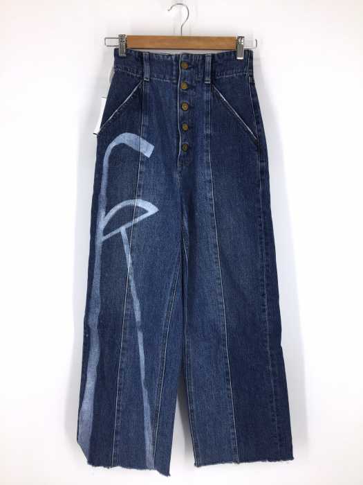 moussy (マウジー) FRONT BUTTON PANEL WIDE DENIM レディース パンツ