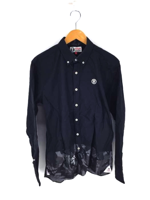 Aape BY BATHING APE（エーエイプバイアベイシングエイプ） カモ切替 ロゴプリント ボタンダウン長袖シャツ メンズ トップス