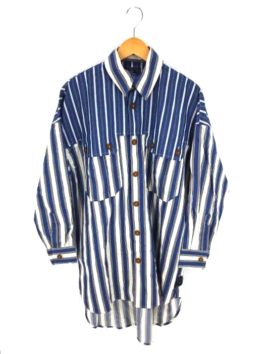 Vivienne Westwood MAN（ヴィヴィアンウエストウッドマン） ストライプブロッキング ロングシャツ メンズ トップス
