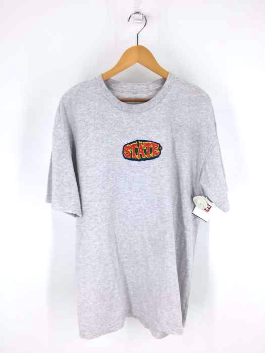 USED古着(ユーズドフルギ) STATEプリント 霜降りクルーネックTシャツ メンズ トップス