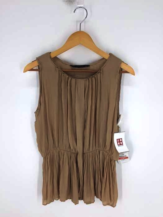 ZARA BASIC（ザラベーシック） ギャザーノースリーブブラウス レディース トップス