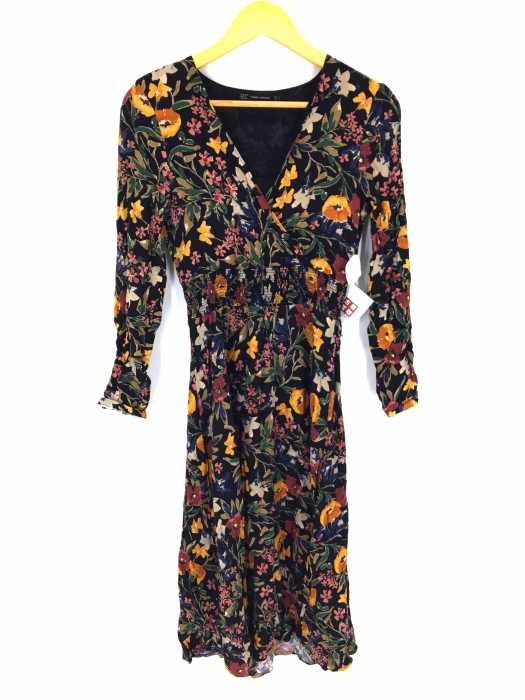 ZARA Trafaluc collection （ザラトラファルクコレクション） 花柄前開きワンピース レディース ワンピース