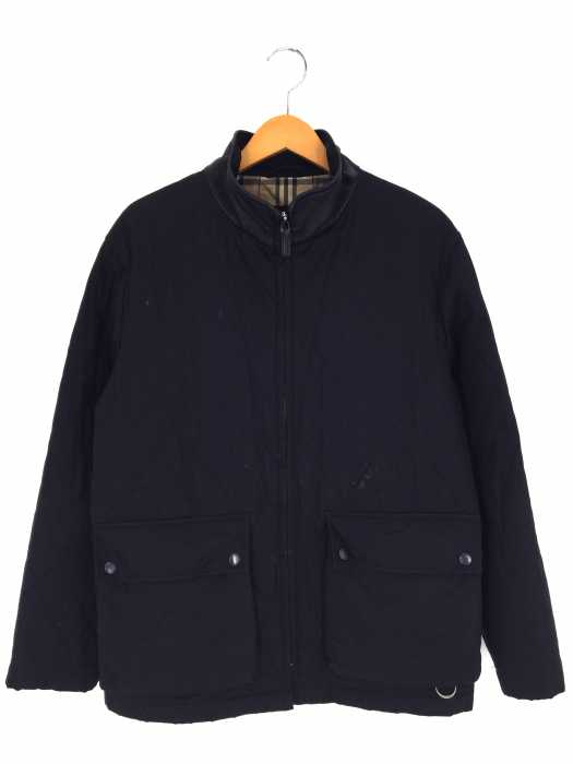 BURBERRY LONDON(バーバリーロンドン) ラムレザー切替キルティング中綿コート メンズ アウター