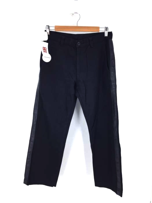 COMME des GARCONS HOMME PLUS（コムデギャルソンオムプリュス） AD2007 サイドテープレザー ワイドストレートデニムパンツ メンズ パンツ