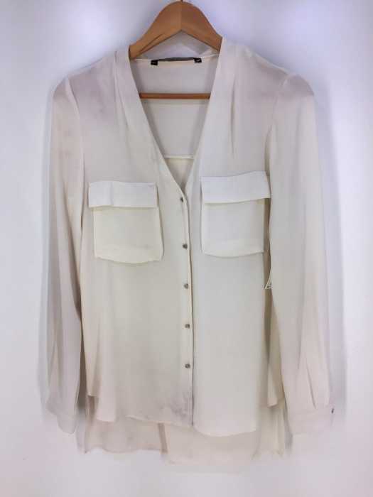 ZARA BASIC （ザラベーシック） ツイルポケットシャツ レディース トップス