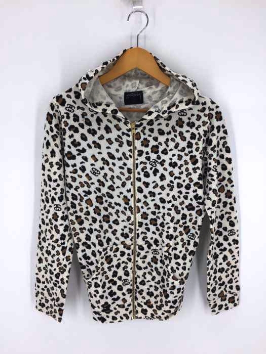 Stussy(ステューシー) レオパード柄ジップアップパーカー レディース トップス