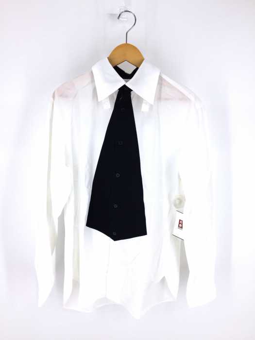 Yohji Yamamoto POUR HOMME （ヨウジヤマモトプールオム） 騙し絵ネクタイ切替デザインシャツ メンズ トップス
