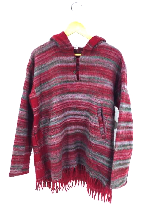 USED古着（ユーズドフルギ） モヘアライクフリンジパーカー メンズ トップス
