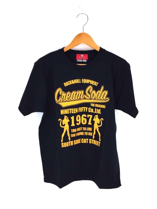 CREAM SODA（クリームソーダ） 1967ダブル立ちネコTシャツ メンズ トップス