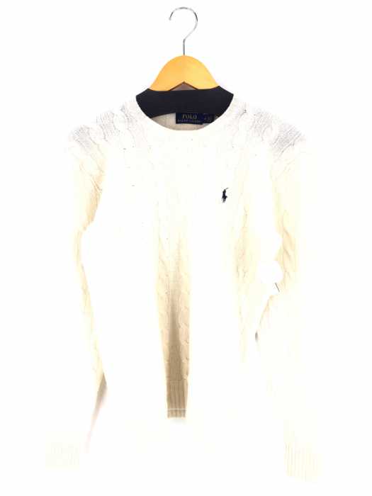 POLO RALPH LAUREN （ポロラルフローレン） 刺繍入りケーブル編みニット レディース トップス
