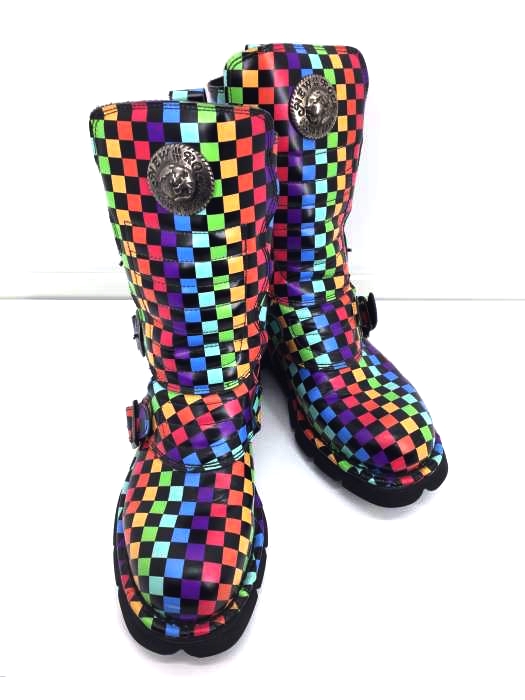 NEW ROCK（ニューロック） Rainbow Chess Boots レディース シューズ