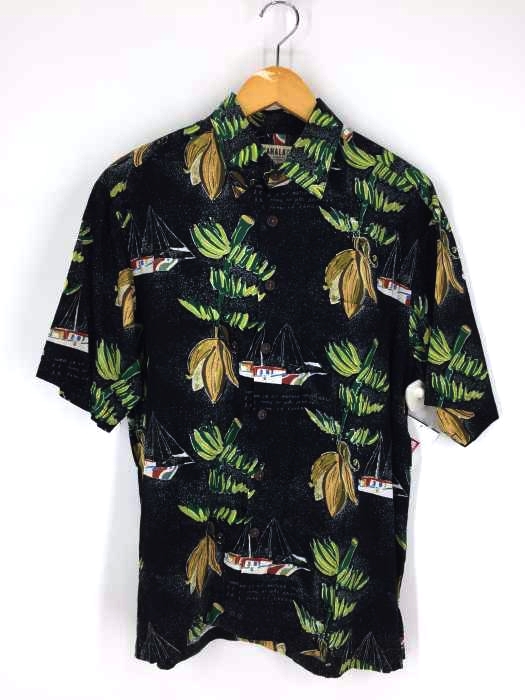 KAHALA（カハラ） レーヨン混 綿麻 ココナッツボタン ハワイアンシャツ メンズ トップス