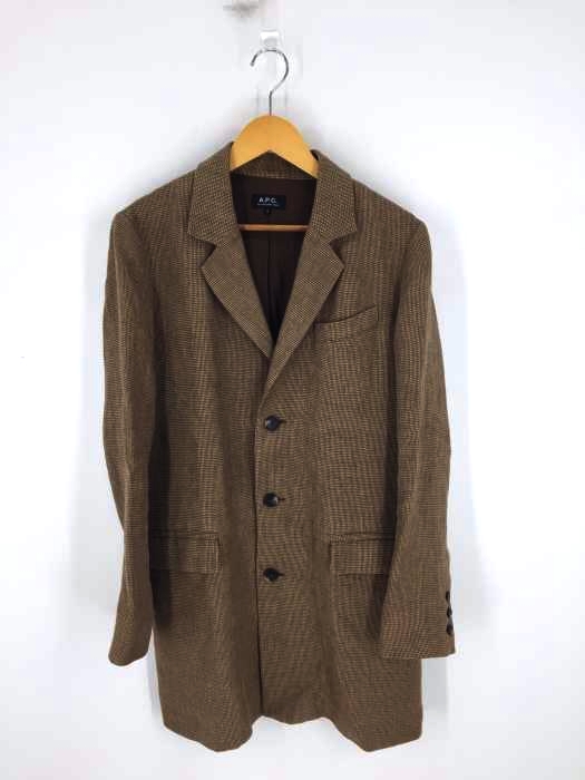 A.P.C.（アーペーセー） リネン混チェスターコート メンズ アウター