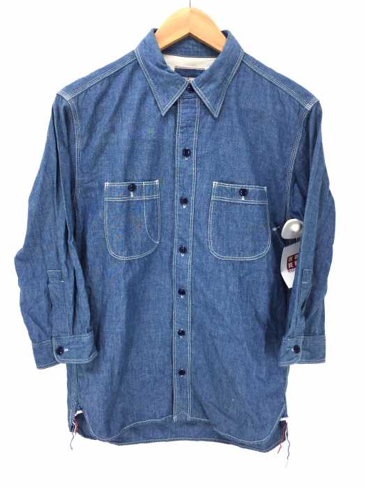 417 by EDIFICE （フォーワンセブンバイエディフィス） セルヴィッチダンガリーシャツ 3/4シャツ メンズ トップス