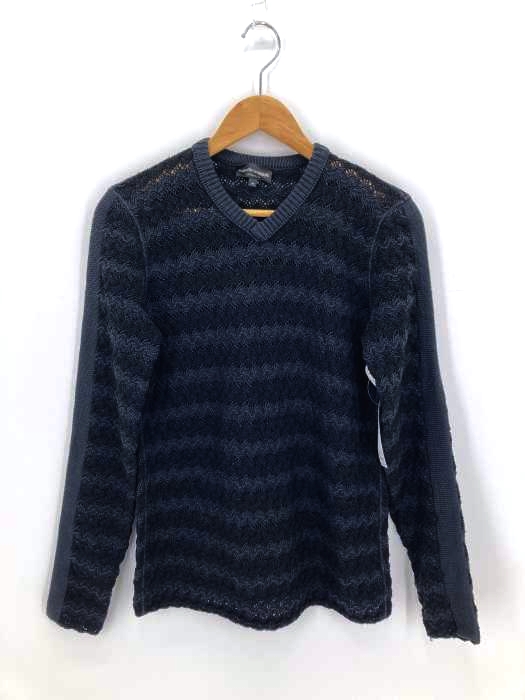 EMPORIO ARMANI（エンポリオアルマーニ） イタリア製 デザイン編みニット メンズ トップス