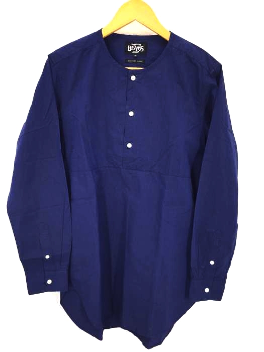 BEAMS（ビームス） プルオーバー ロング ノーカラーシャツ メンズ トップス