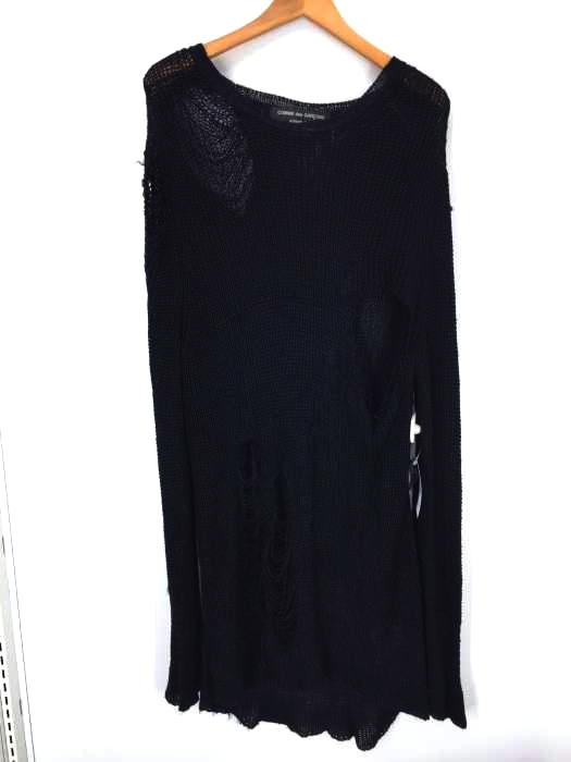 COMME des GARCONS HOMME PLUS（コムデギャルソンオムプリュス） AD2008 ダメージ加工ローゲージニット メンズ トップス
