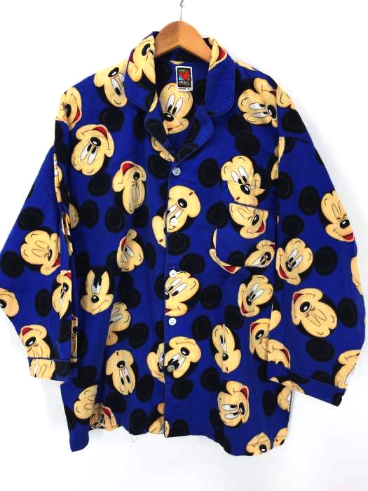 USED古着(ユーズドフルギ) POPPINS VINTAGE キャラクター総柄シャツ パジャマシャツ メンズ トップス