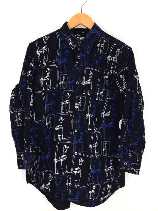 BLACK COMME des GARCONS(ブラックコムデギャルソン) AD2014 総柄シャツ メンズ トップス