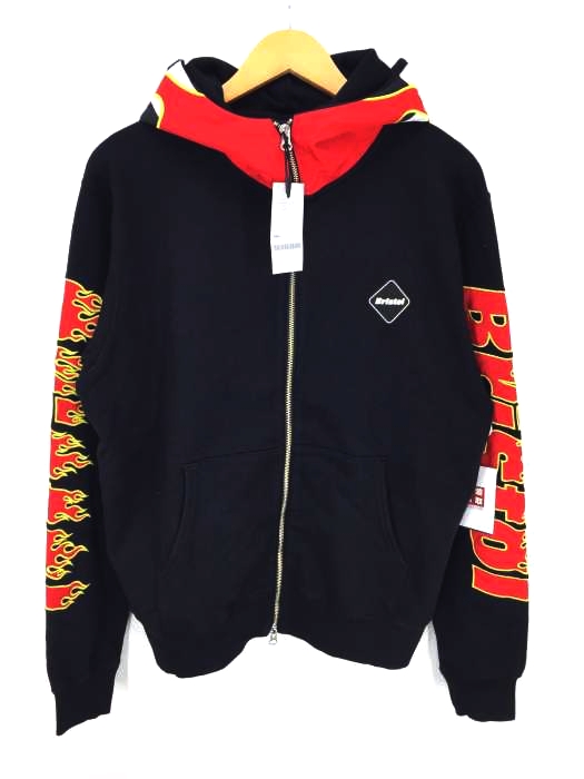 FC Real Bristol（エフシーレアルブリストル） CHECKER FLAME ZIP UP HOODIE メンズ トップス