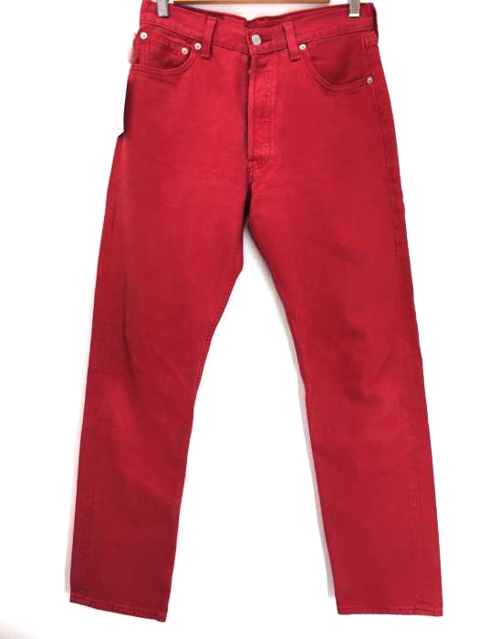 Levi's(リーバイス) USA製 501 後染め レッド メンズ パンツ
