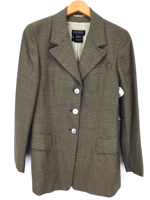 ESCADA（エスカーダ） ELEMENTS ドイツ製 総柄ロングジャケット レディース アウター