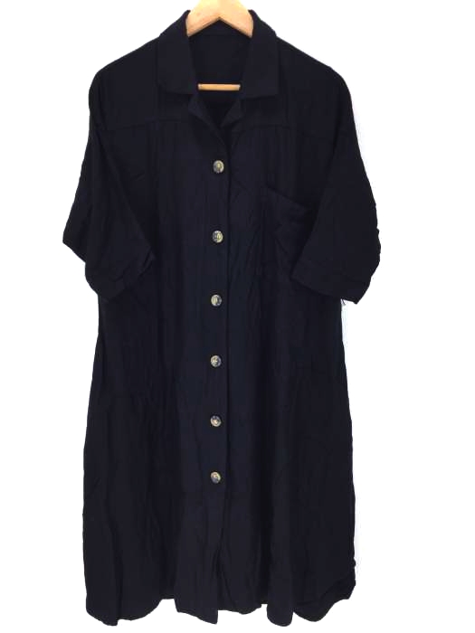 AZUL by moussy(アズールバイマウジー) OPEN COLLAR SHIRT GOWN レディース ワンピース