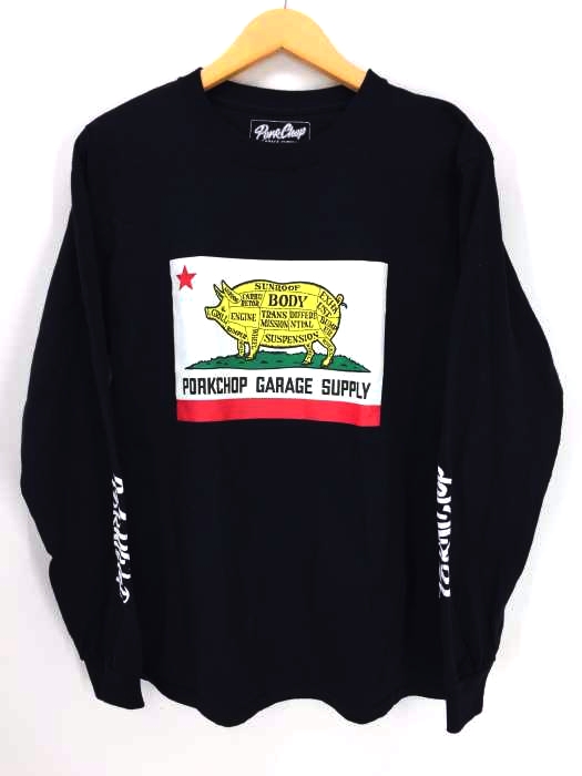 PORKCHOP GARAGE SUPPLY（ポークチョップ ガレージサプライ） プリントロングスリーブTシャツ メンズ トップス