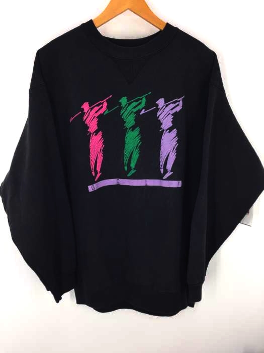 USED古着(ユーズドフルギ) S・D・I ゴルフ発泡プリントクルーネックスウェット メンズ トップス
