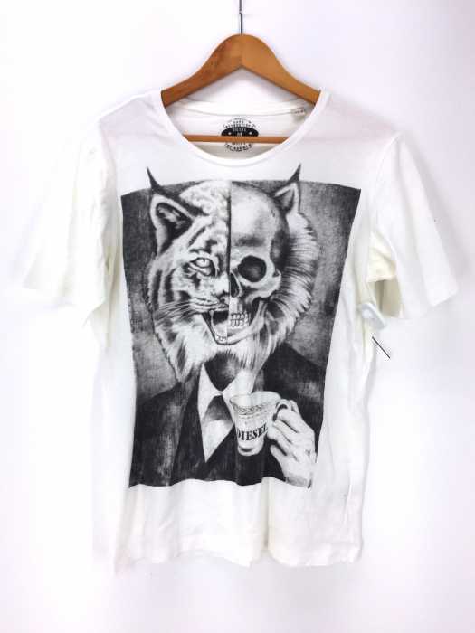 DIESEL （ディーゼル） ドクロプリントクルーネックTシャツ メンズ トップス