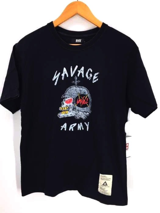 SVG by NEIGHBORHOOD(エスブイジーアーカイブスバイネイバーフッド) SAVAGE ARMY スカルグラフィックTシャツ メンズ トップス