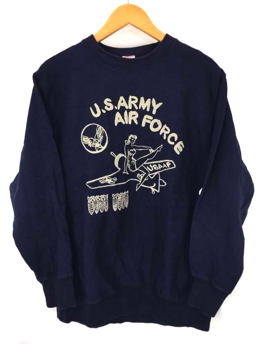 UNITED ATHLE（ユナイテッドアスレ） 脇リバースU.S.ARMY AIR FORCE クルーネックスウェット メンズ トップス