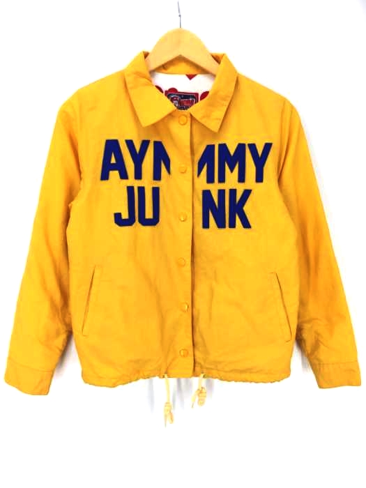 aymmy in the batty girls（エイミーインザバッティーガール） 裏地 総柄 アップリケ ロゴ コーチジャケット レディース アウター