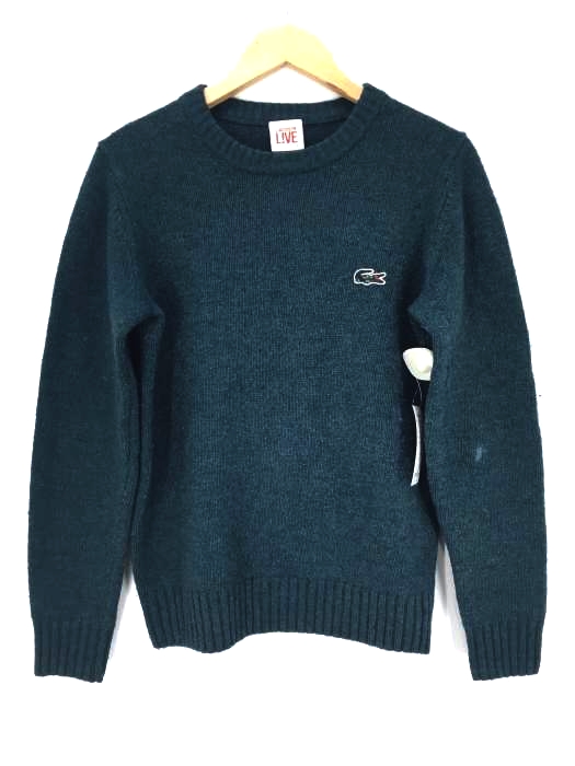 Lacoste Live（ラコステライブ） クルーネックニット 迷彩エルボーパッチ メンズ トップス