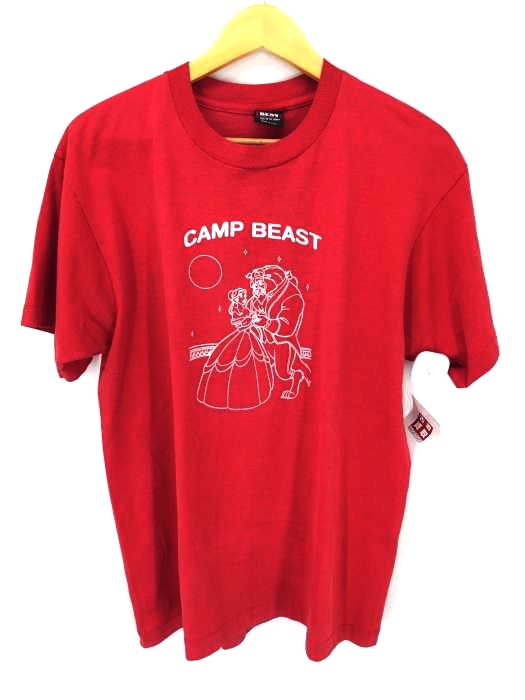 FRUIT OF THE LOOM(フルーツオブザルーム) USA製 CAMP BEAST 美女と野獣プリントTシャツ メンズ トップス