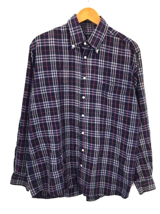 BURBERRY LONDON（バーバリーロンドン） 紺ノバチェックB.Dシャツ メンズ トップス