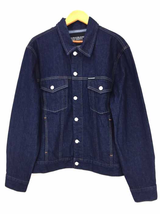 Calvin Klein Jeans(カルバンクラインジーンズ) ペイントデニムトラッカージャケット インディゴ メンズ アウター
