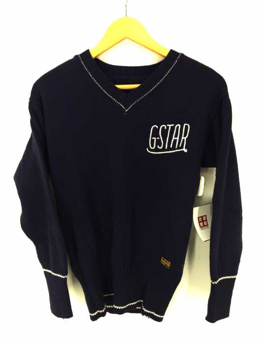 G-STAR RAW (ジースターロー) G-STAR刺繍Vネックニット メンズ トップス