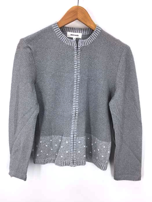 pierre cardin(ピエールカルダン) ノーカラー ジップアップ カーディガン レディース トップス