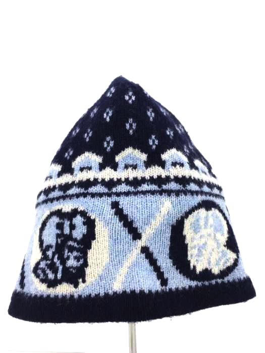 A BATHING APE（アベイシングエイプ） ジェネラルノルディック柄ウールビーニー ネイビー メンズ 帽子