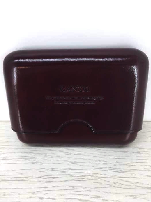 GANZO（ガンゾ） MAESTRO2　ノーステッチカードケース　横型　ワイン メンズ ファッション雑貨