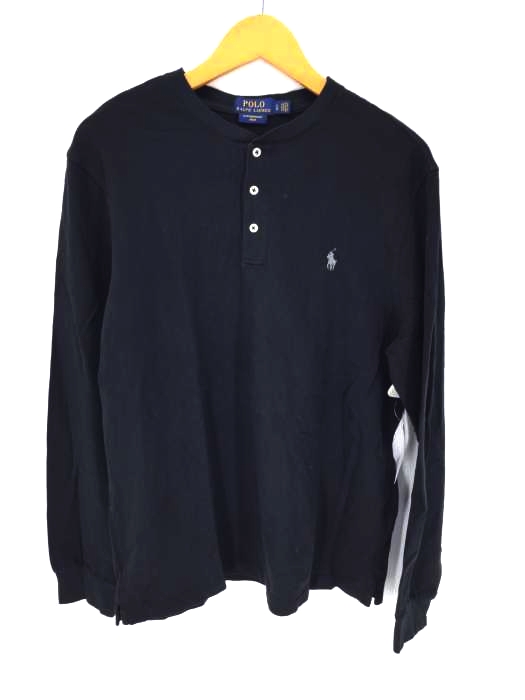 POLO RALPH LAUREN（ポロラルフローレン） FEATERWEIGHT MESH ワンポイント刺繍ヘンリーネックロングスリーブ メンズ トップス